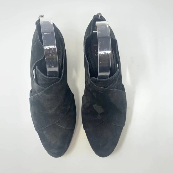 Eileen Fisher‎ Cluster Cutout Booties Black Suede Size US 7.5 - Picture 4 of 12
